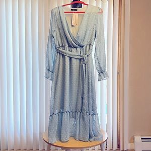 Super Look blue peasant style dress